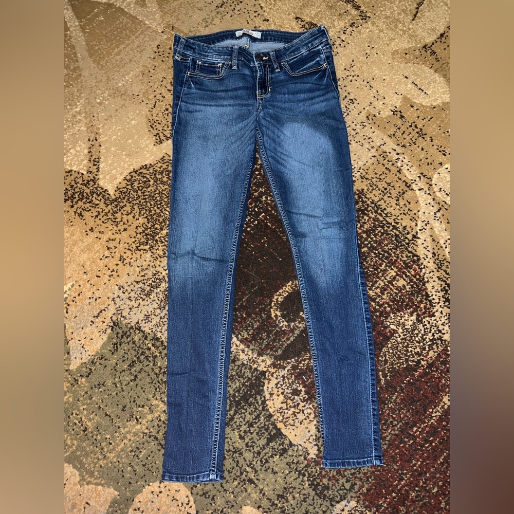 Hollister Women's Dark Blue Skinny Jeans